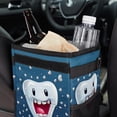 thumbnail image 6 of Tiny Teeth Mini Car Trash Can with Foldable Lid, Leak-proof Design and Hanging Storage Bag for Auto - Car Trash Can, 6 of 6