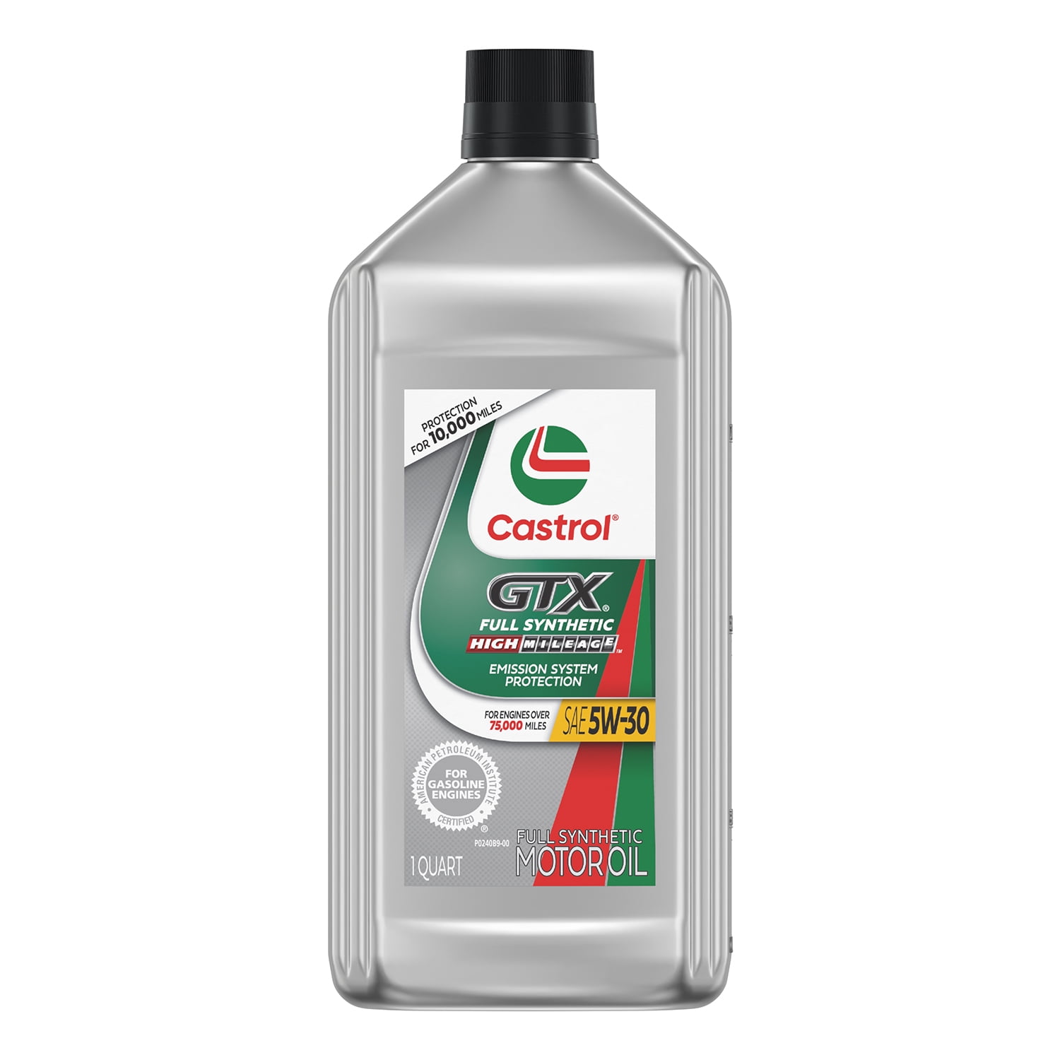 Castrol GTX Full Synthetic High Mileage 5W-30 Motor Oil, 1 Quart