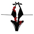 thumbnail image 2 of Traje de baño de 2 piezas para mujer, trajes de baño para mujer, bikini de dos piezas con espalda descubierta y vendaje, conjunto de ropa de playa para mujer, 2 of 4