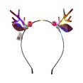 thumbnail image 1 of Bonita diadema luminosa con astas y banda para la cabeza con luz Led para niños, decoraciones navideñas para adultos, diadema, accesorios para el cabello, 1 of 5