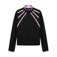 thumbnail image 3 of Doomiva Kids Girls Figure Skating Rhinestones Jackets Athletic Jacket Sweatshirts Ice Skating Gym Training Tops Pink 16, 3 of 5