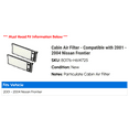 thumbnail image 2 of Cabin Air Filter - Compatible with 2001 - 2004 Nissan Frontier 2002 2003, 2 of 2