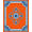 Orange, Pattern 3, variant on ODIKA 4'x6' Machine Washable Non-Slip Area Rug, Watercolor Meadow Bloom with Pastel Wildflower Print High Traffic Rug, Blue, 522381