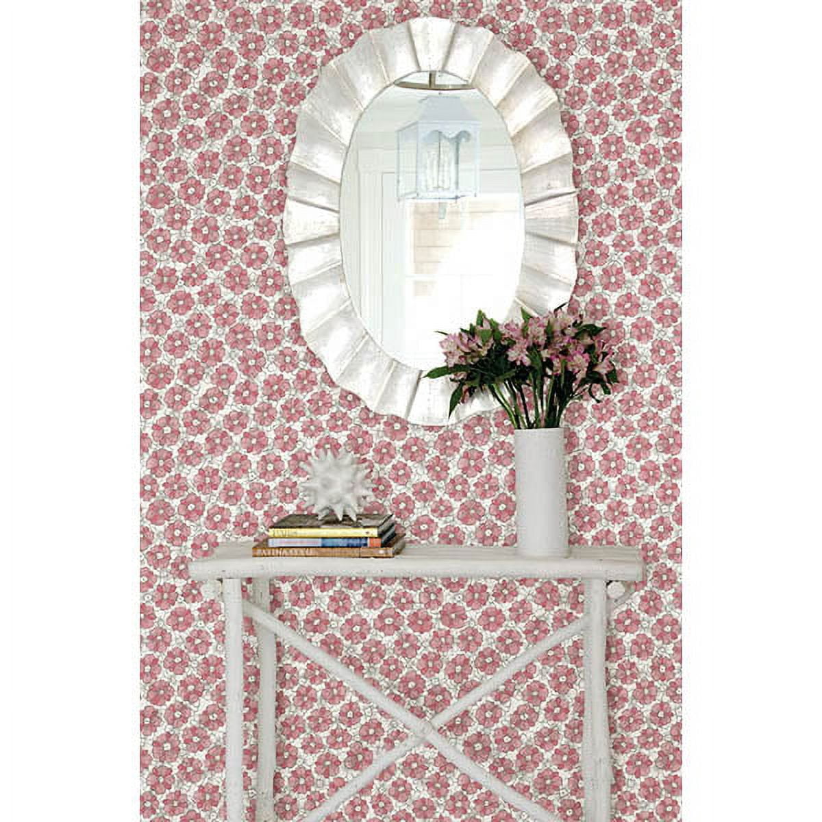 A-Street Prints Allison Pink Floral Wallpaper, 20.5-in by 33-ft, 56.4 sq. ft