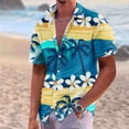 thumbnail image 2 of Hawaiian Shirt For Men, Men's Vintage Button Down Bowling Shirts Short Sleeve Summer Beach Shirt4XL, 2 of 5