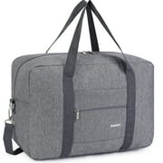 For Spirit Airlines Personal Item Bag 18x14x8 Foldable Travel Duffel Bag Tote Carry on Luggage Duffle Overnight for Women and Men,Thick Series Grey with Shoulder Strap