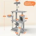 thumbnail image 3 of Yaheetech 63'' Cat Tree Condo with Scratching Post, Light Gray, 3 of 7