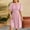 Pink, variant on ZZwxWA Women's Summer Ruched Wrap Dress Empire Waist Short Flare Sleeve V Neck Dresses Casual Womens Midi Sundresses