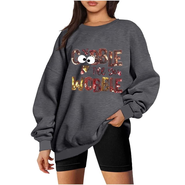 Chemise à Manches Longues Imprimée à la Mode pour Femmes, Col Rond, Sweat à Capuche