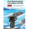 thumbnail image 2 of 2.4G Remote Control Boat Waterproof High-Speed Simulation Ship Warship Model Rechargeable Mini Battleship Toy Gift for Boys Kids (Style C), 2 of 9