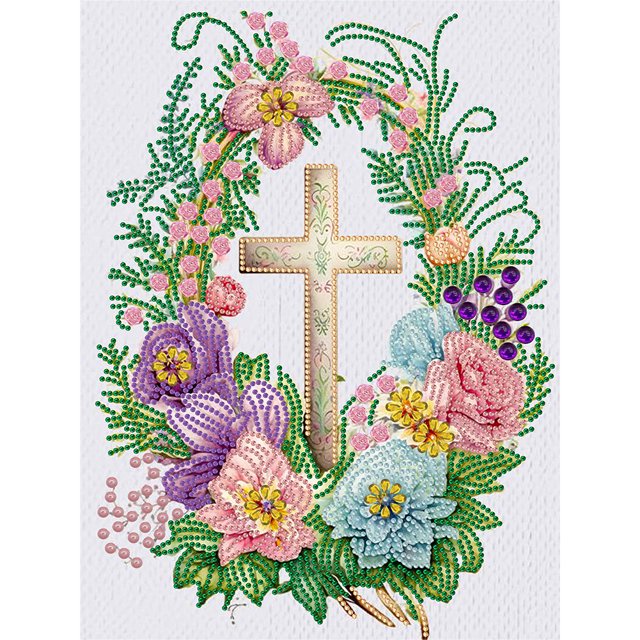 Kit Crucifijo Con Forma Especial Parcial DIY 5D 30x40cm