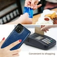 thumbnail image 5 of for Samsung Galaxy A22 5G (Not 4G) Wallet Case with Card Holder,PU Leather Kickstand Card Slots Case Double Magnetic Clasp Durable Shockproof Cover for Samsung Galaxy A22 5G Blue-SK, 5 of 17