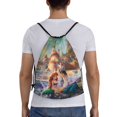 thumbnail image 2 of Bolsa con cordón clásica Ariel, plegable, para deportes, fitness, unisex, para viajes y deportes de playa, tamaño mediano, 2 of 8