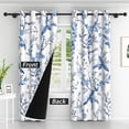 thumbnail image 2 of Lfeey Watercolor Blackout Curtains for Living Room 84 inch Long, Room Darkening Light Blocking Grommet Curtains, 2 Panels, 2 of 5