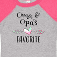 thumbnail image 4 of Inktastic Oma and Opa's Favorite Heart Grandchild Boys or Girls Baby Bodysuit, 4 of 5