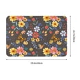 thumbnail image 3 of Haiem Colorful Flowers with Butterfly Front Door Mat Indoor Outdoor Entrance, Waterproof All-Season, All-Weather Doormat, Durable Flannel Fabric, Fade Resistant, Low Profile, 16x24in, 3 of 9