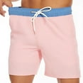 thumbnail image 6 of Vibrex Running Shorts Men, Men's Multi Pocket Solid Color Elastic Waistband Drawstring Swimming Trunks Beach Pants Shorts,Lightweight Running Shorts for Men Pink_XL, 6 of 6