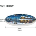 thumbnail image 4 of Christmas Snowman Landscape Coasters Absorbent Moisture Non-Slip Drink Coaster Ceramic Stone with Cork Base Desktop Protection Prevent Furniture Damage 2PCS Home Decor, 4 of 6