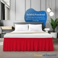 thumbnail image 3 of HNB Store Wrap Around Bed Skirt 10" in Drop Microfiber Made (California King-Blood Red), 3 of 6