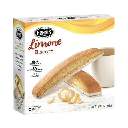 Nonni's Biscotti, Limone, 8 Count, 6.88 Ounce