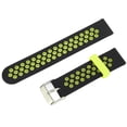 thumbnail image 5 of NFTIGB Silicone Band Compatible for Amazfit GTR 3, GTR 2, Bip S, Bip U Smartwatch Replacement 20mm Breathable Air Hole Sport Wristbands, Black Green, for Men and Women, Durable Quick Release Strap, 5 of 9