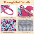thumbnail image 4 of Pioneer Flower Floral Print Pattern Insulated Lunch Bag for Women & Adults,Large Portable Soft Cooler Lunch Bag,Thermal Food Storage Tote with Pearl Cotton,8.66L,8.75x5.75x9.5 Inch, 4 of 6