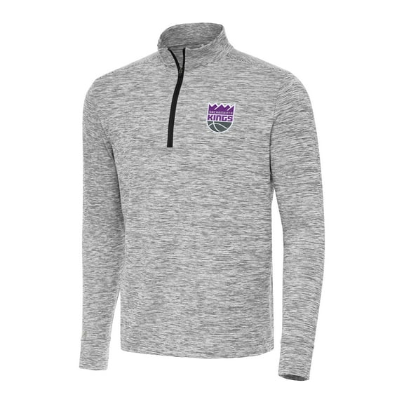 Men's Antigua Black Sacramento Kings Cause Quarter-Zip Top