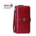 thumbnail image 3 of Antirrobo Gran Capacidad Cartera Para Mujer Billetera Rojo, 3 of 5