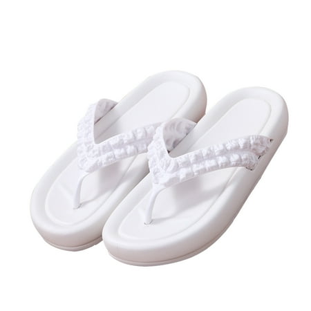 VerPetridure Wedge Sandals for Women Womens Flip Flops - Soft Lightweight Flip-Flops For Women Thicken Cushioned Slippers Shower Bathroom Shoes Beach Pool Flip Flop Sandals