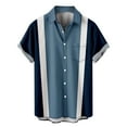 thumbnail image 1 of Camisas Para Hombre Camisas hawaianas estampadas para hombre Camisas de playa de manga corta con botones (Blue, XXL), 1 of 5