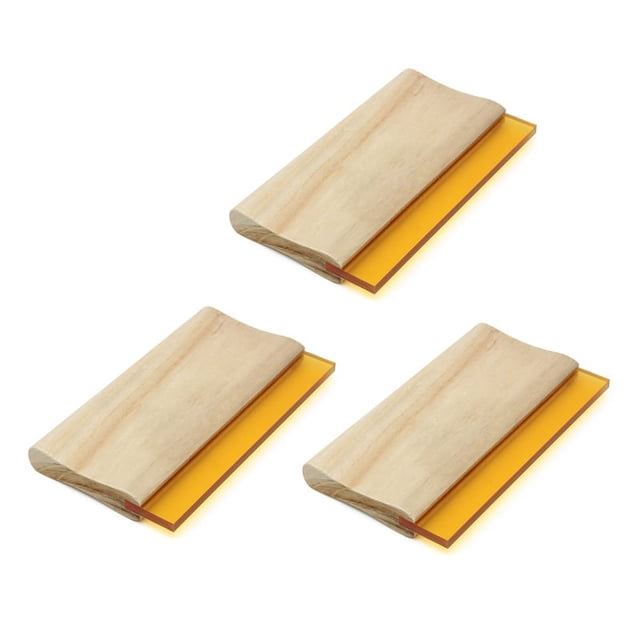 3X Raclette de Presse pour Sérigraphie, Grattoir à Encre Duromètre 70 Simple, Outils 8 Pouces