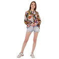 thumbnail image 2 of Inkmeso Printed Long Sleeve Oversized Shirt For WoMen's Loose Fit Button-Down Shirts Tunic, 2 of 7