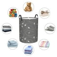 thumbnail image 3 of Lsque Airplane Routes Around The World pattern Laundry Hamper Basket, Tall Woven Rope Hamper Basket for Clothes, Lightweight Storage Basket, Collapsible Waterproof-Small, 3 of 8
