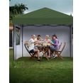 thumbnail image 7 of 10x10 Ft Pop Up Canopy Tent Outdoor Canopy One-Person Set Up Heavy Duty Commercial Instant Tent Shelter, 3-Sidewall+Green, 7 of 7
