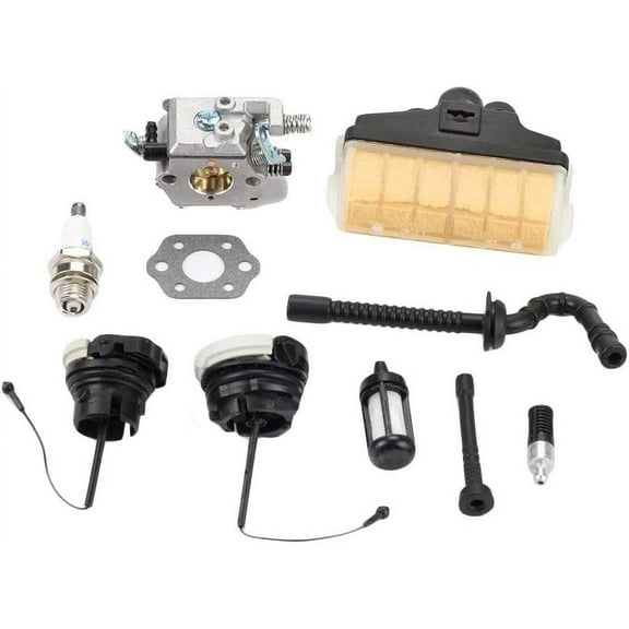 Carburetor with Air Filter Fuel Oil Cap Tune Up Kit for Stihl MS210 MS230 MS250 021 023 025 Chainsaw WT286