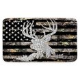 thumbnail image 2 of American Flag Hunting Bath Rugs for Bathroom, Western Black and White Country Deer Bathroom Rug Rustic Camo Bath Mat Set Floor Mats Doormat, 17X29in, Bathroom Accessories, 2 of 4