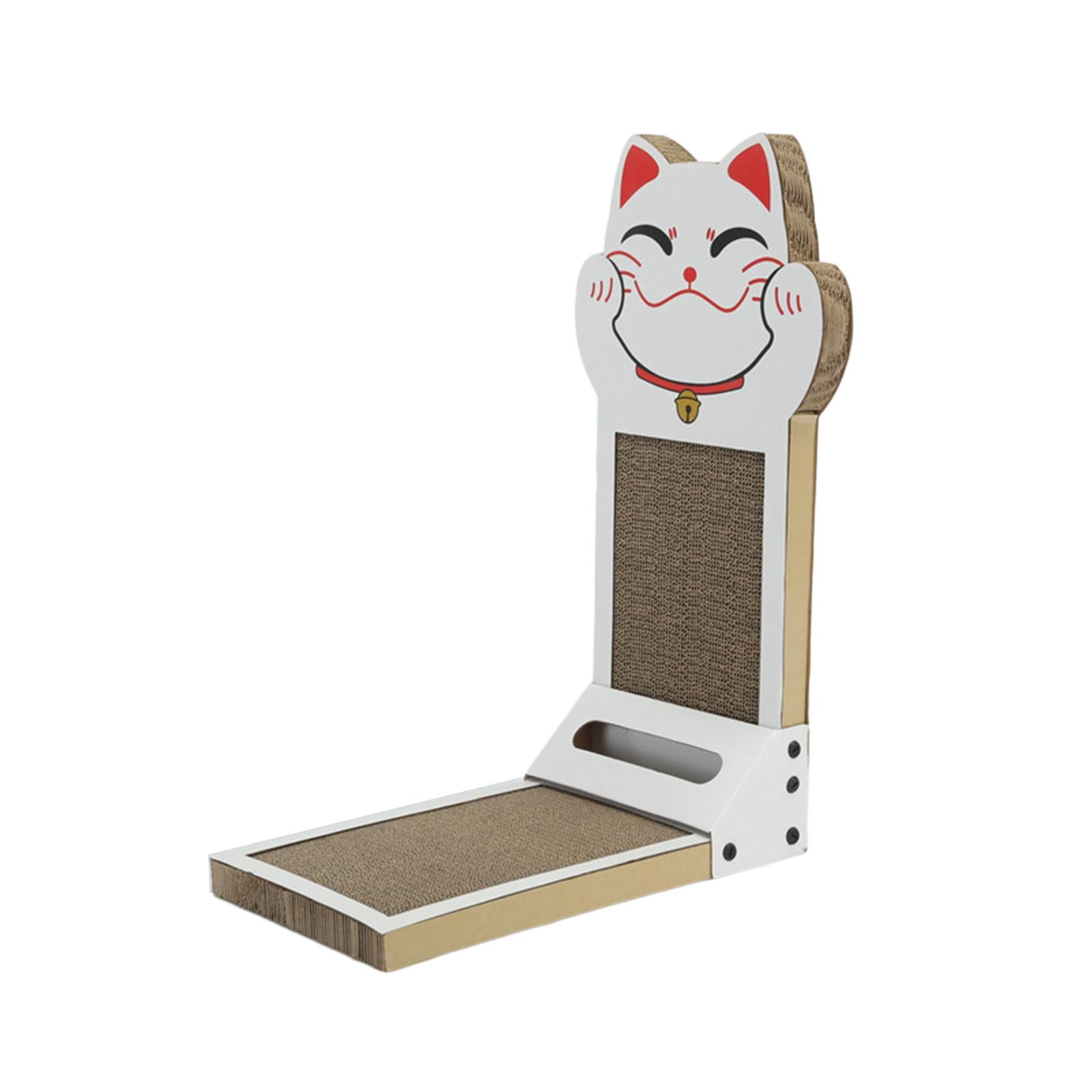 Vertical Cat Scratcher,Vertical Standing Cat Scratcher Scratching Board,Durable Cardboard Cats Scratcher Lounge Bed,Furniture Protector Decor Corrugated Paper,Cat Scratching Pad Scratch White
