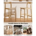 thumbnail image 4 of Joyyskill Wood Bar Stools Set of 3, Counter Height Barstools Armless Farmhouse Wooden Bar Dining Chairs with Solid Wood Legs, Natural Oak, 4 of 5