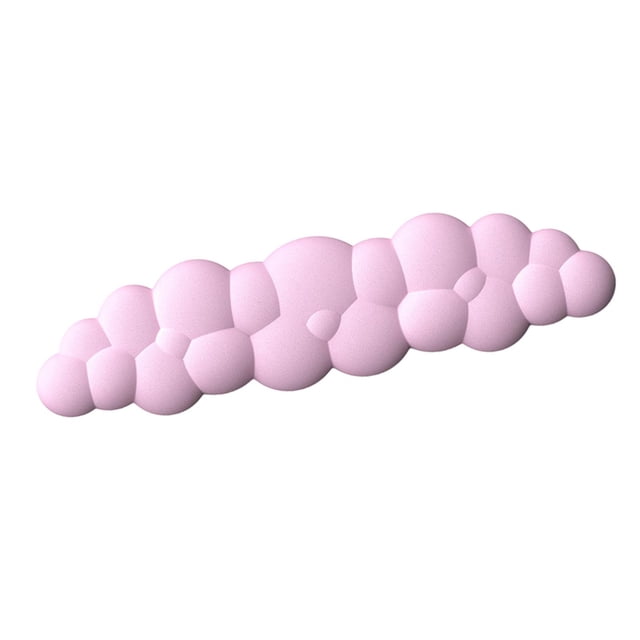 Soporte ergonómico para teclado con base antideslizante, cojín para escritorio, reposamuñecas para ratón rosa