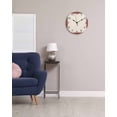 thumbnail image 3 of Wall Clock 12 Inch Red Christmas Poinsettia Round Silent Decorative Wall Clocks Battery Operated for Living Room Bedroom Kitchen Classroom Decor, Beige,Large, 3 of 7
