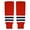 RED / WHITE & BLACK, variant on Exxact Sports Knit Hockey Socks - Premium Ice Hockey Socks for Men, Pro Style Athletic Youth Hockey Socks (Medium, NAVY)