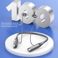 thumbnail image 3 of Injueey Auricular colgante de cuello ABS, compatible con Bluetooth, reemplazo de Control de botón, auriculares deportivos, reproductor de Cables de audio/vídeo Blanco Tipo 1, 3 of 6