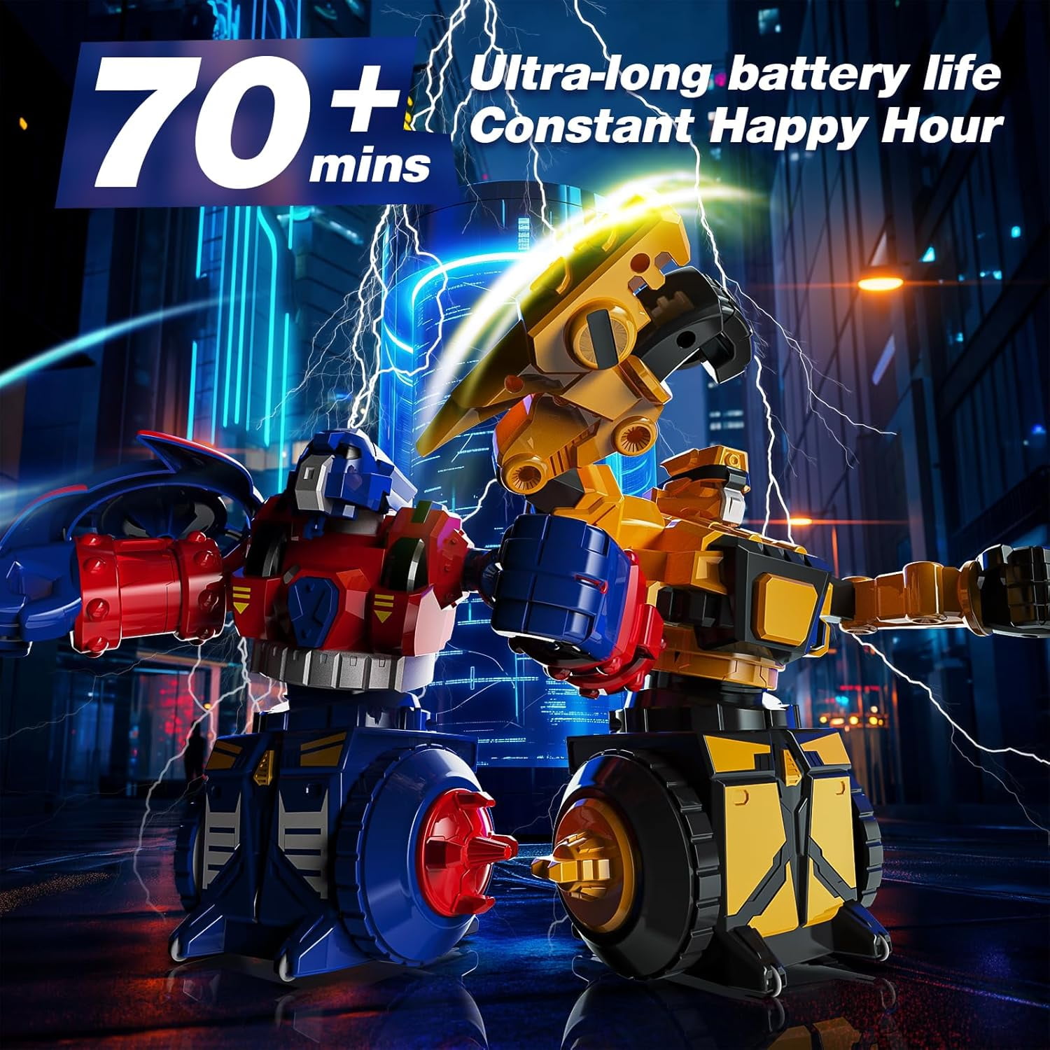 Remote Control Robot Toys, Fighting Robot 360-Degree Rotatin, with Shields and Realistic Sound Effects, Dueling Robots for Kids Ages 6-8, Red