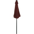 thumbnail image 4 of 9ft Solar Lighted Outdoor Patio Market Umbrella with Hand Crank and Tilt Burgundy, 4 of 7