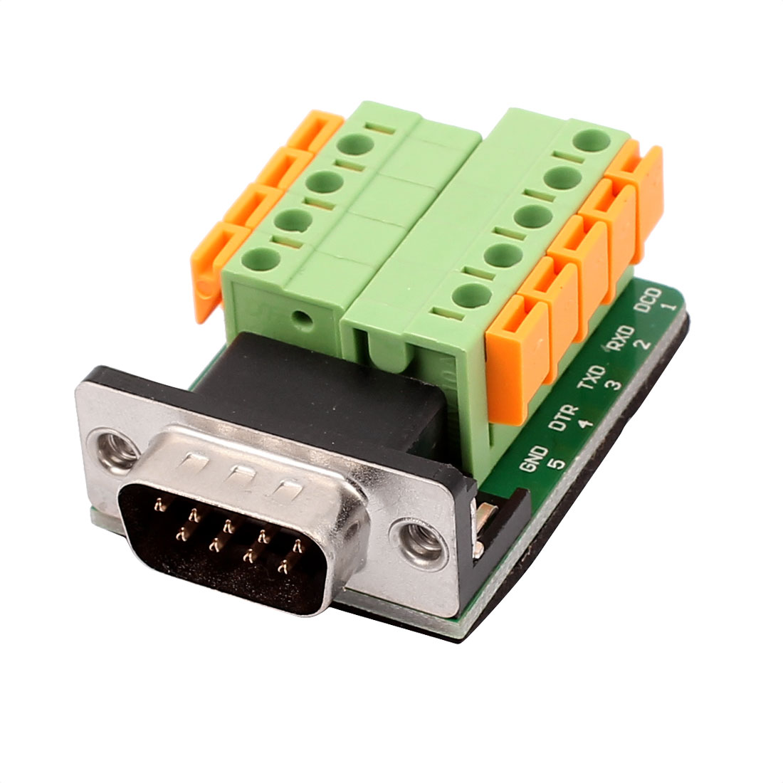 DB9-M6-G6 Serial Male Adapter Plate 9Positions Terminal Connector ...