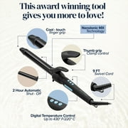 Bio Ionic Long Barrel 1 Curling Iron for Long Hair, Adjustable Heat