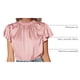 thumbnail image 4 of Blusa de Satén para Mujer PRETTYGARDEN Manga Corta con Volantes Talle M, 4 of 6