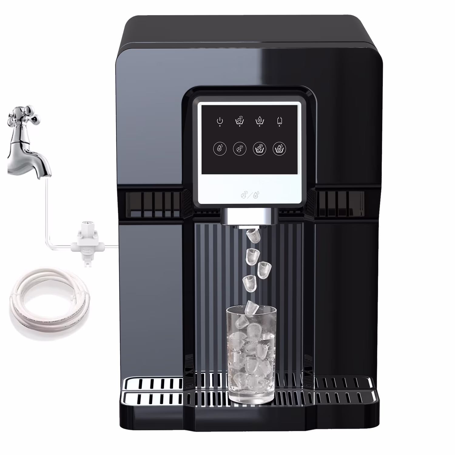 IKT Countertop Bottleless Water and Ice Dispenser with Water Line 18 lbs Daily Capacity (NO HOT Water NO Filter)