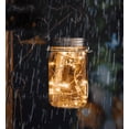 thumbnail image 3 of Lámpara solar Luces de botella solares Luces de albañil Luces de jardín al aire libre Luces colgantes de botellas Luces de tarro de vidrio Luces de pared Luces de calle LED 20 cuentas de lámpara Luz cálida ER, 3 of 5