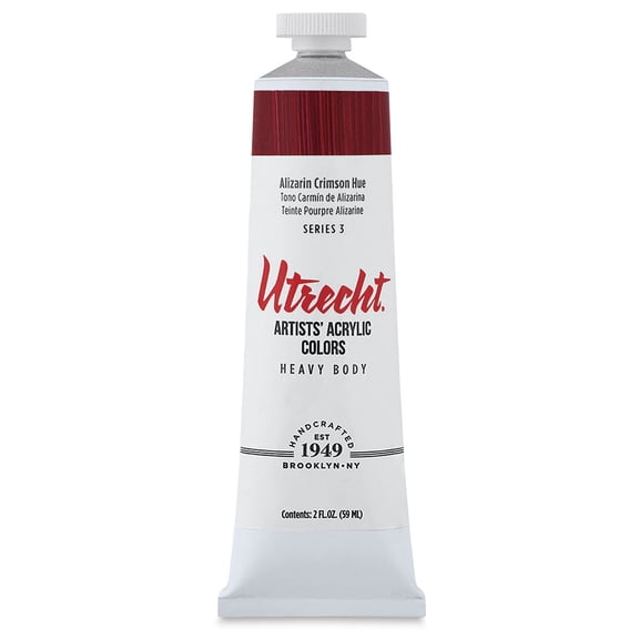 Utrecht Artists' Acrylic Paint -  Alizarin Crimson Hue, 2 oz tube